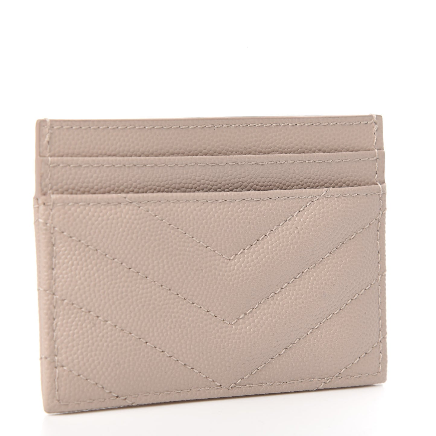 Grain De Poudre Matelasse Chevron Monogram Credit Card Case Rose Poudre
