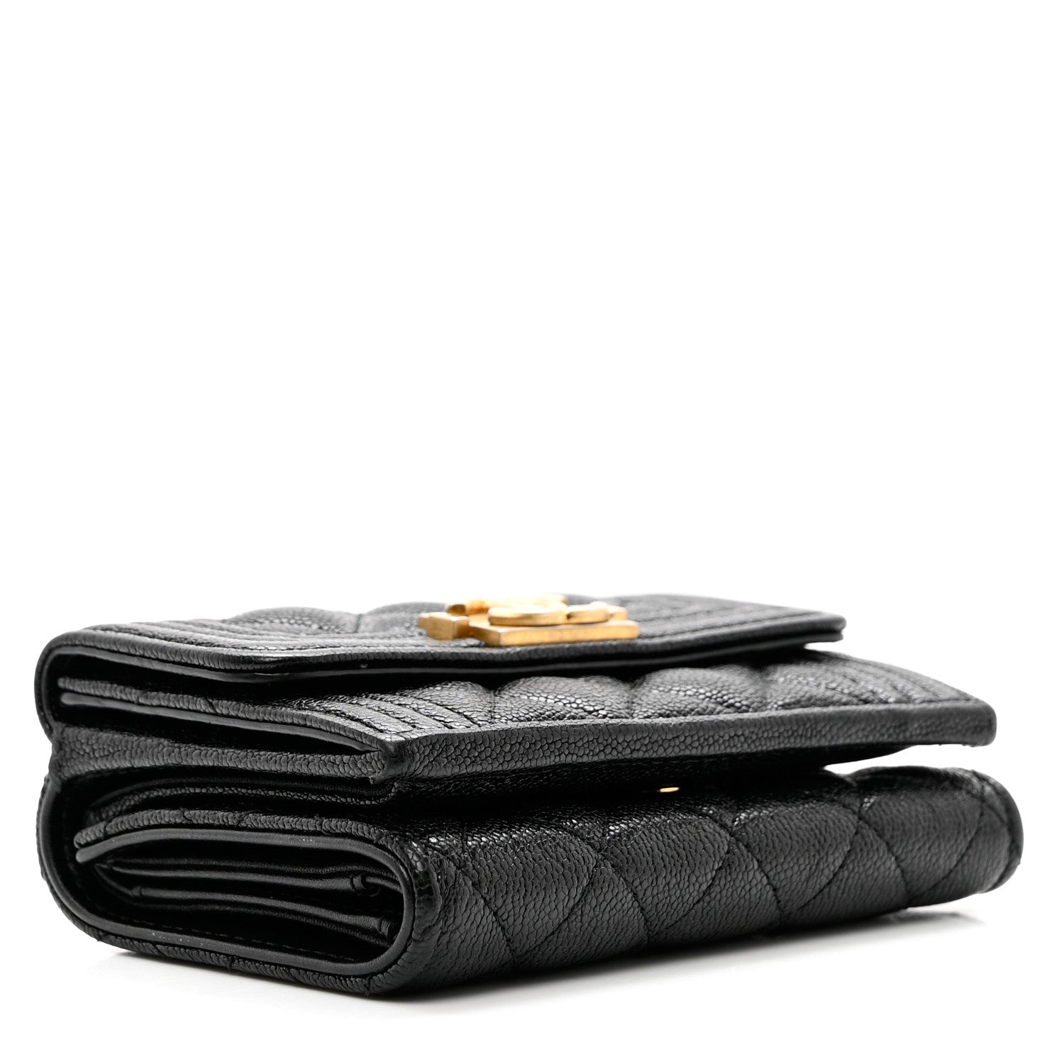 Chanel Caviar Quilted Small Boy Flap Wallet Black 4 of 7