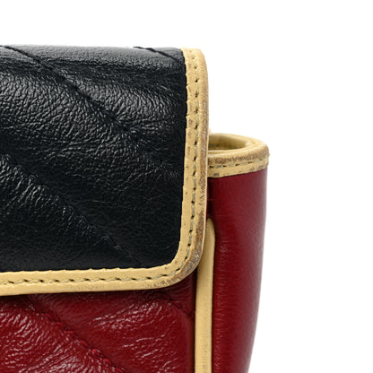 Gucci Azalea Calfskin Matelasse Diagonal Super Mini Torchon GG Marmont Shoulder Bag Blue Agata New Cherry Red Butter 11 of 14