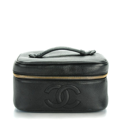 Chanel Caviar Vanity Cosmetic Case Black 1 of 8