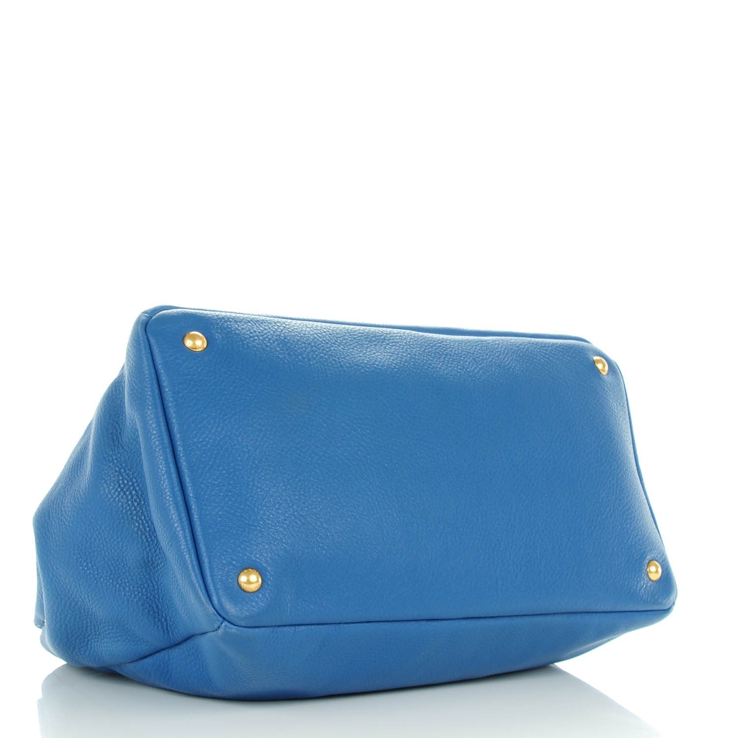 Prada Vitello Daino Tote Cobalto 4 of 7