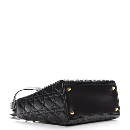 Christian Dior Lambskin Cannage Medium Lady Dior Black 5 of 10