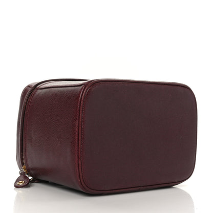 Chanel Caviar Vanity Cosmetic Case Burgundy 4 of 12