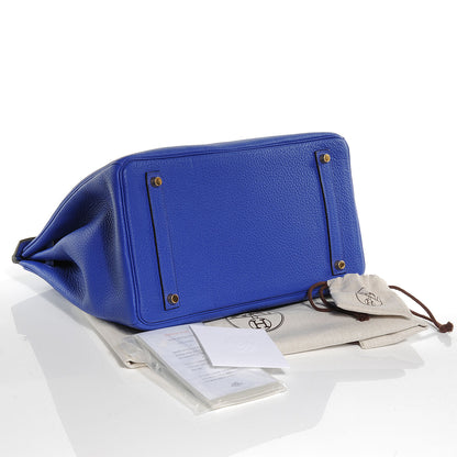 Hermes Togo Birkin 35 Bleu Electrique 4 of 9