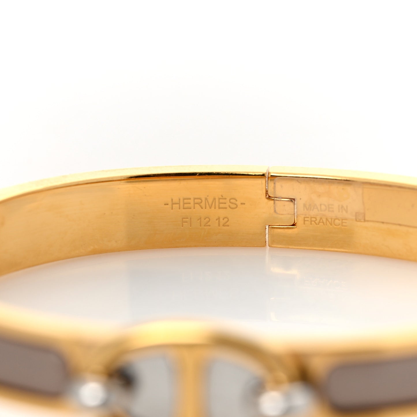 Enamel Mini Clic Chaine d'Ancre Bracelet GM Marron Glace