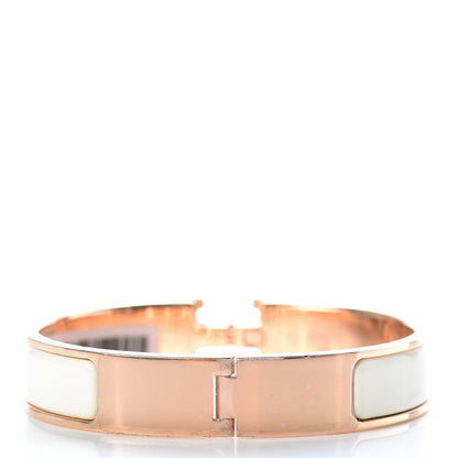 Hermes Enamel Narrow Clic Clac H Bracelet PM Craie 3 of 4