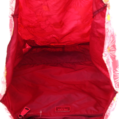 Prada Tessuto Nylon Floral Print BYOBag Shopping Tote Fuxia 8 of 13