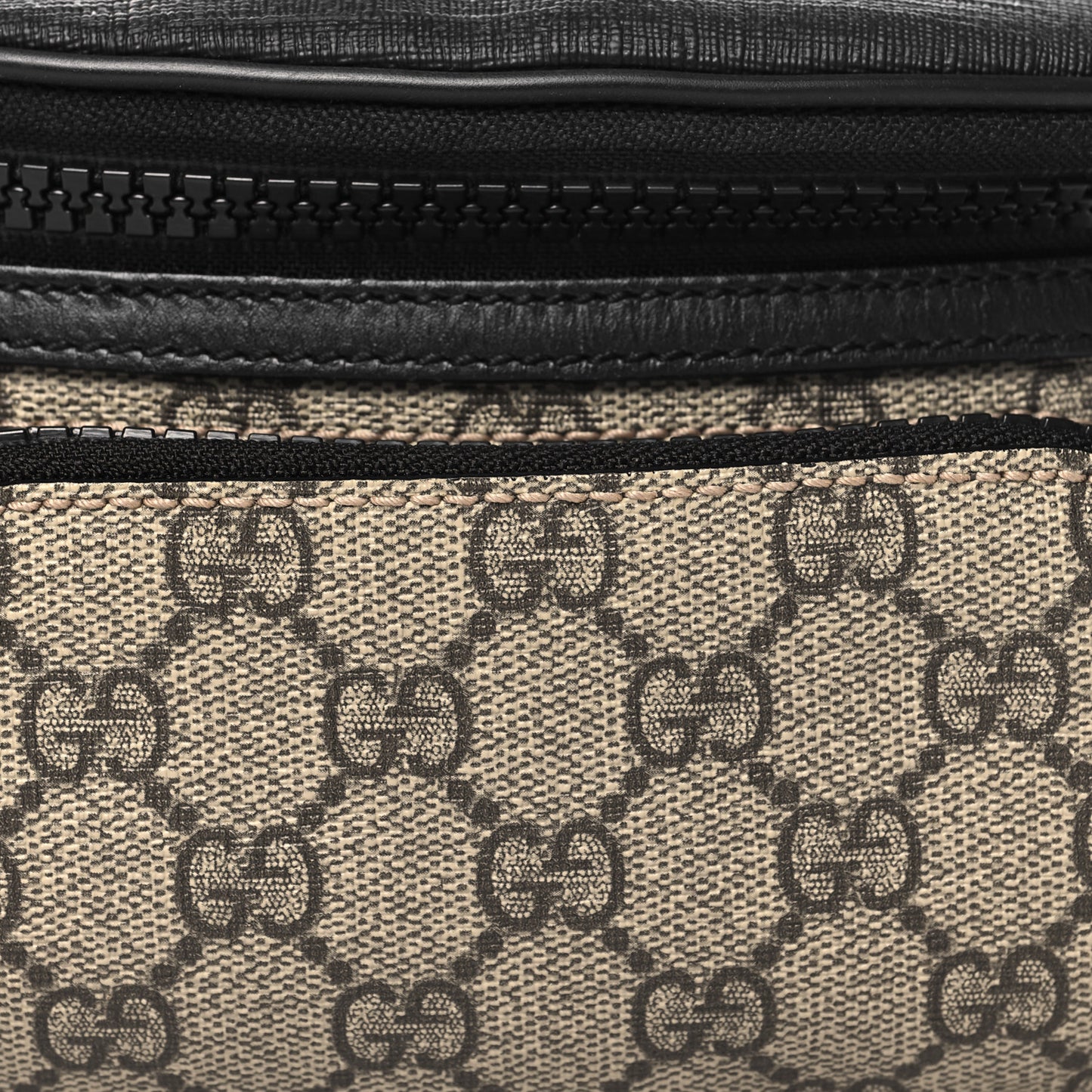 GG Supreme Monogram Belt Bag Black