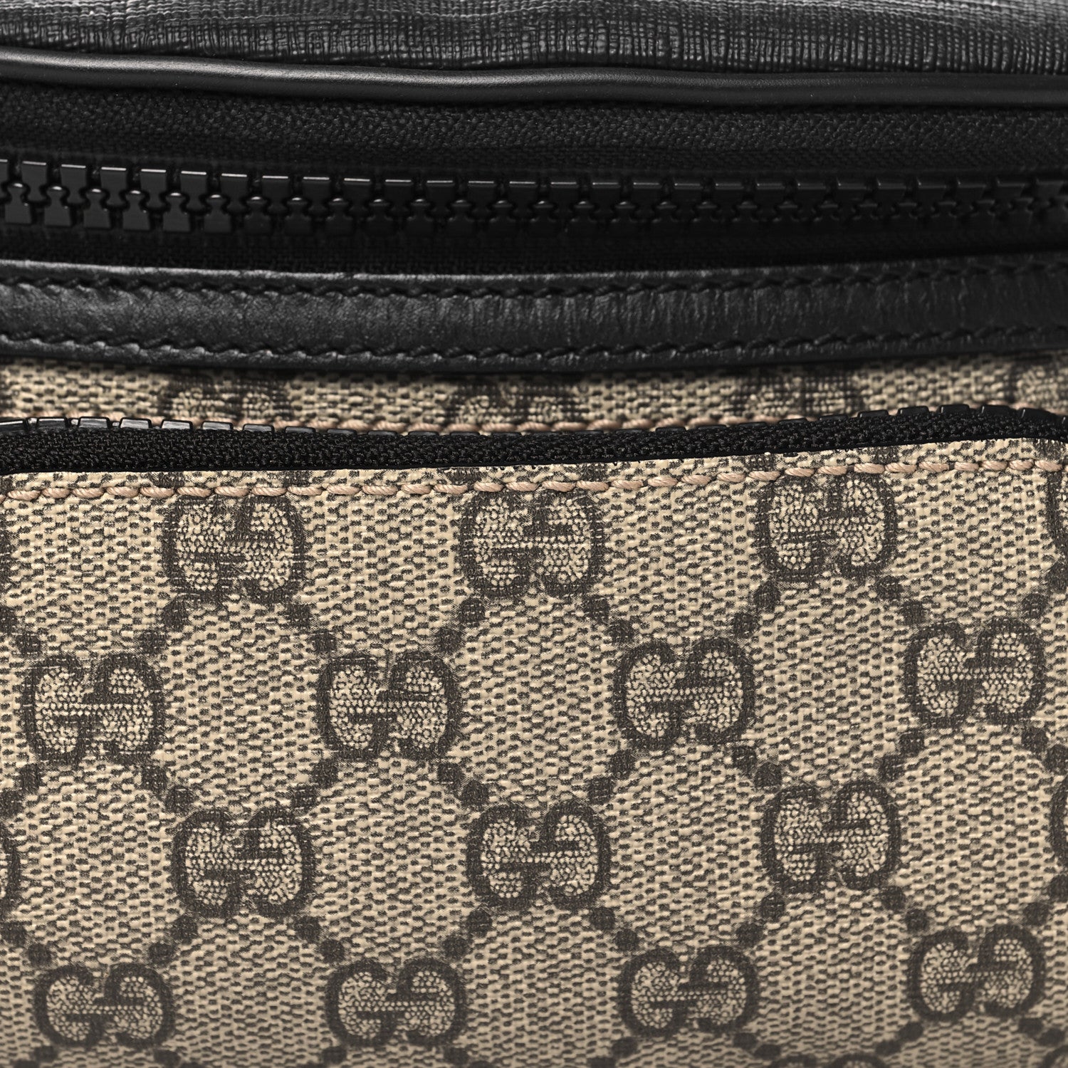 Gucci GG Supreme Monogram Belt Bag Black 8 of 11