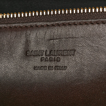Saint Laurent Raffia Calfskin Small Panier Tote Naturale Nut 6 of 9