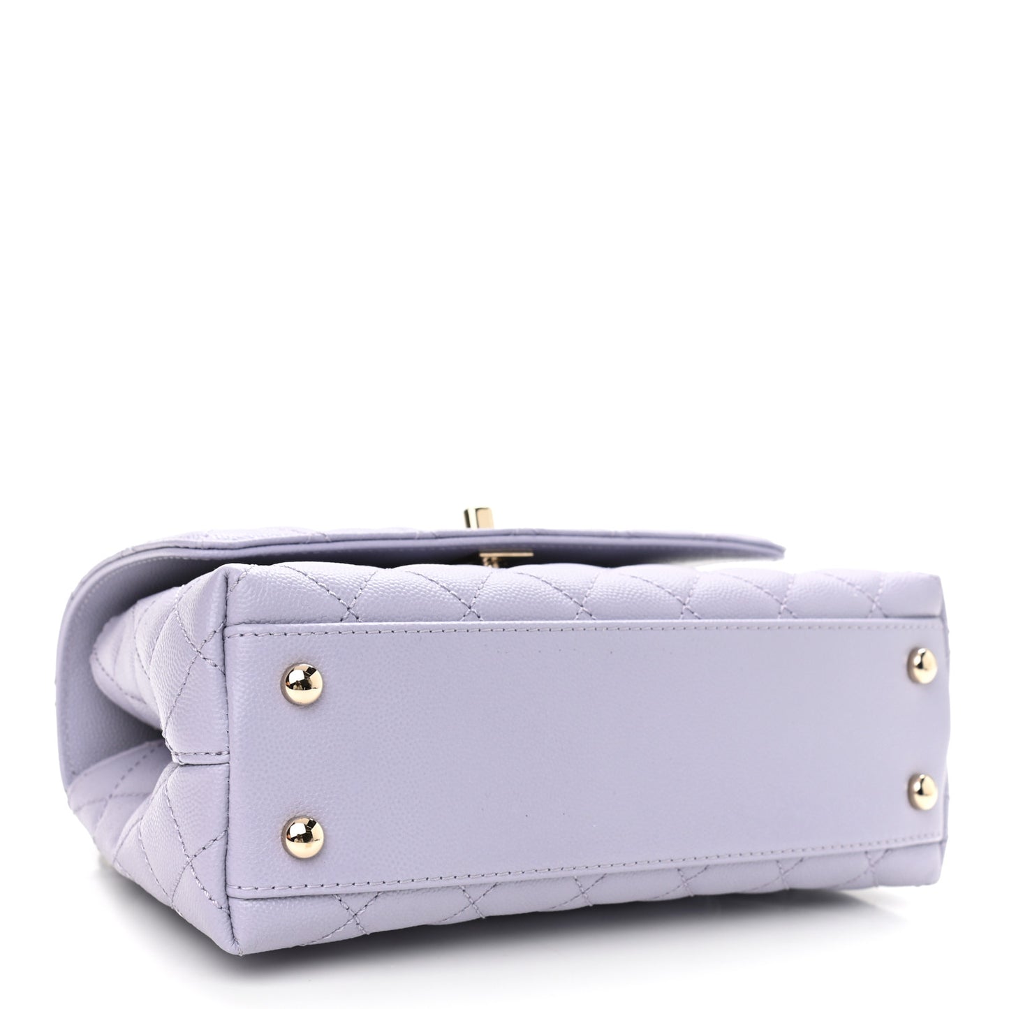 Caviar Quilted Mini Coco Handle Flap Light Purple