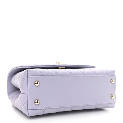 Chanel Caviar Quilted Mini Coco Handle Flap Light Purple 4 of 10