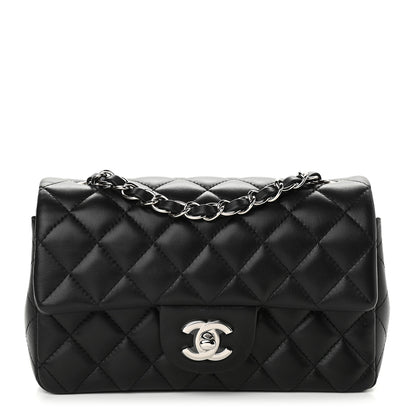 Chanel Lambskin Quilted Mini Rectangular Flap Black 1 of 9