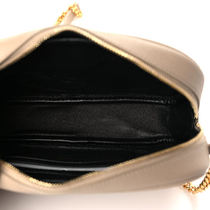 Saint Laurent Grain De Poudre Matelasse Monogram Mini Lou Camera Bag Dark Beige 4 of 8