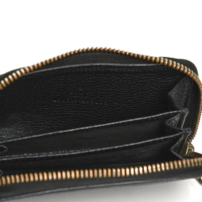 Gucci Calfskin Logo Zip Around Card Case Black 6 of 10