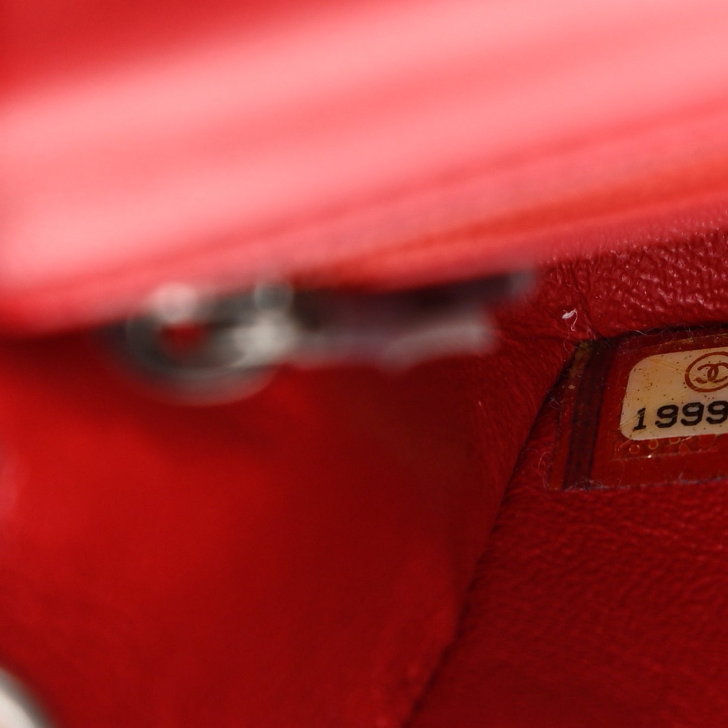 Lambskin Quilted Mini Rectangular Flap Red