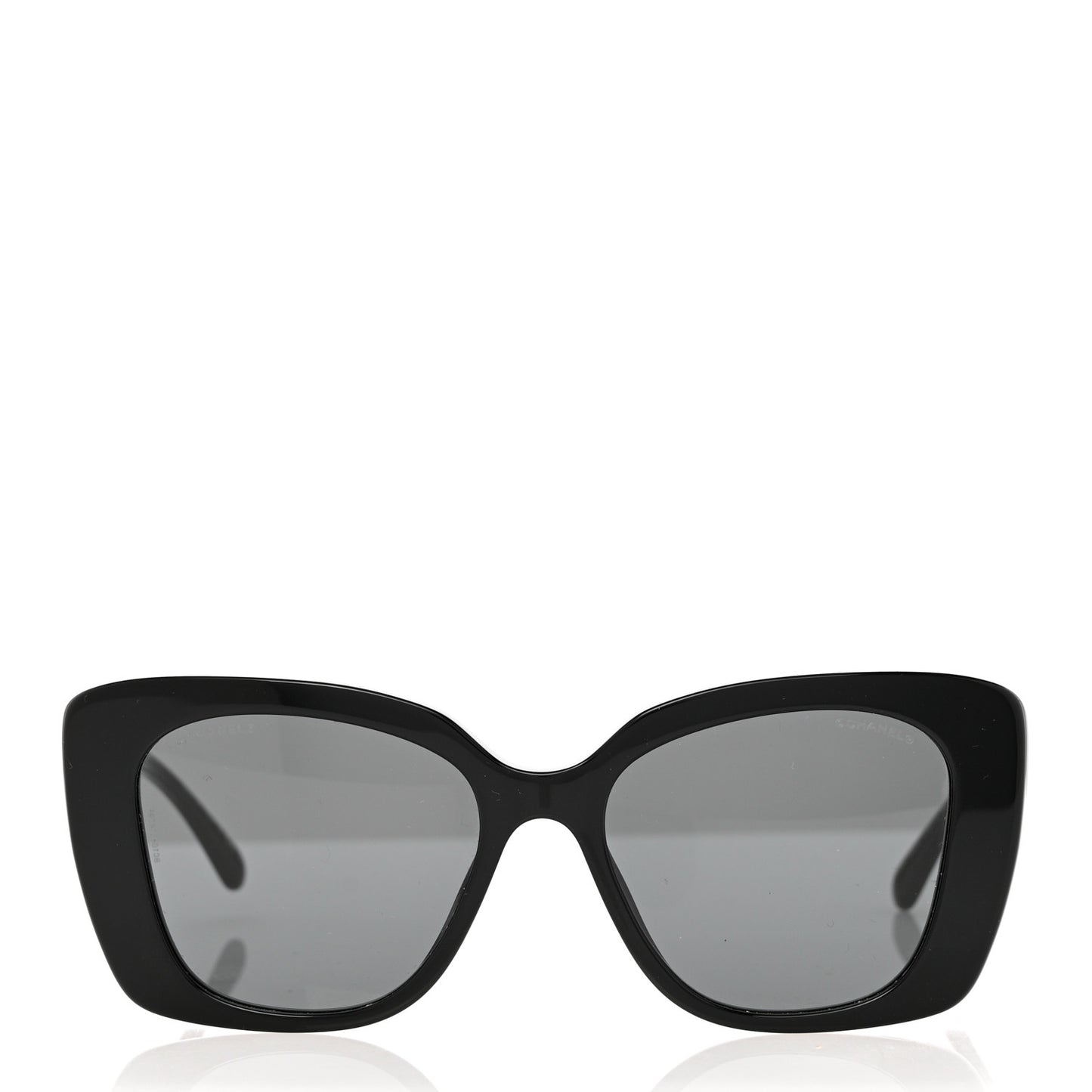Acetate Strass Square Sunglasses 5422-B-A Black White