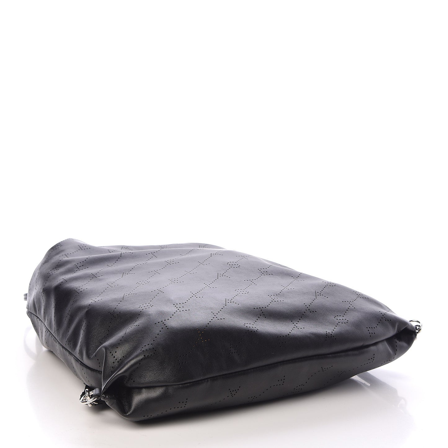 Eco Alter Nappa Perforated Logo Drawstring Backpack Black