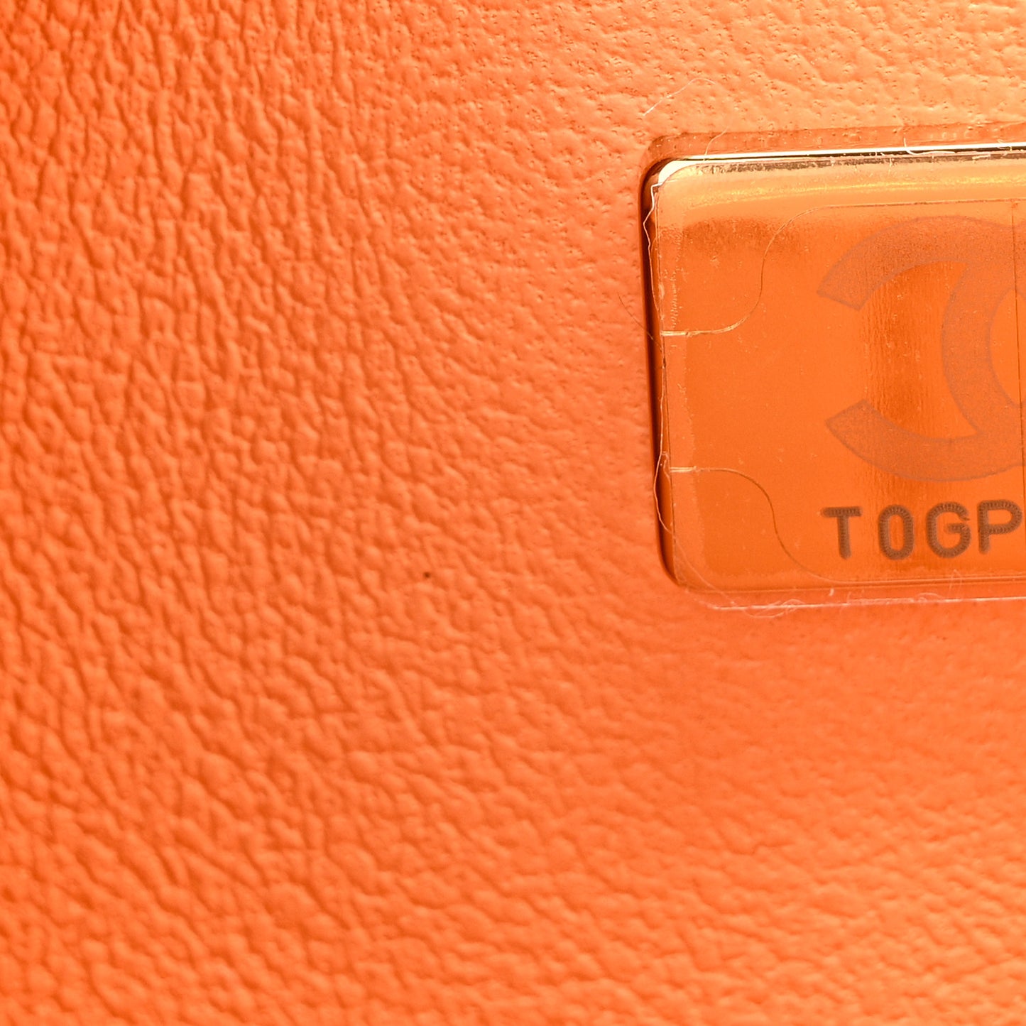 Caviar Quilted Rainbow CC Small Double Flap Orange