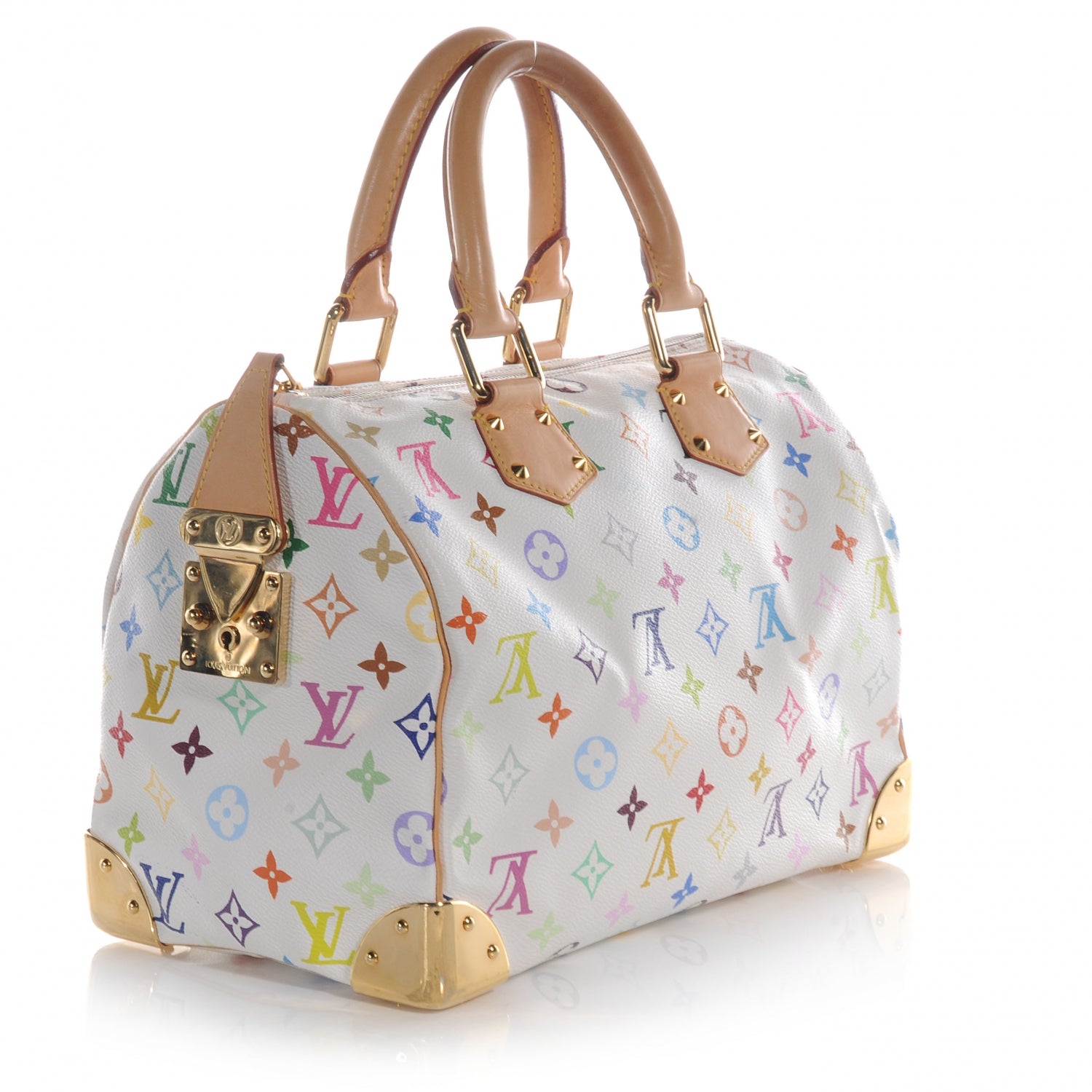 Louis Vuitton Monogram Multicolor Speedy 30 White 3 of 8