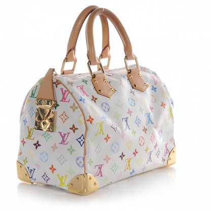 Louis Vuitton Monogram Multicolor Speedy 30 White 3 of 8