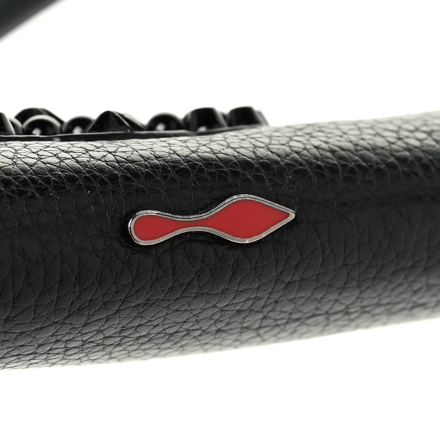 Christian Louboutin Calfskin Embellished Baguette Black 21 of 21
