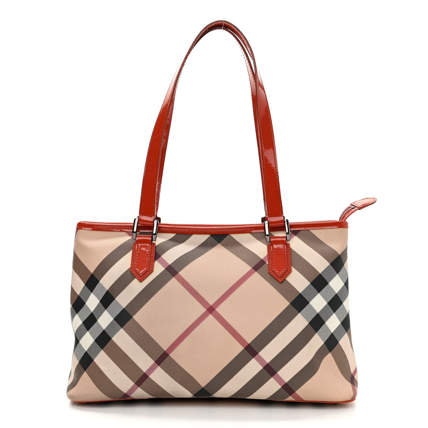 Burberry Supernova Check Small Nickie Orange 1 of 15