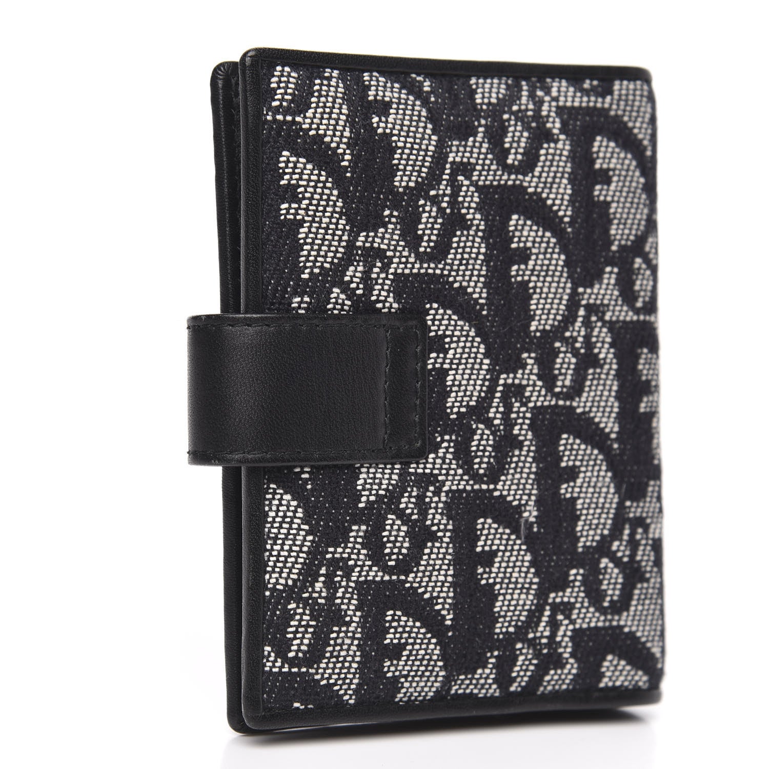 Christian Dior Monogram Compact Wallet Black 3 of 7