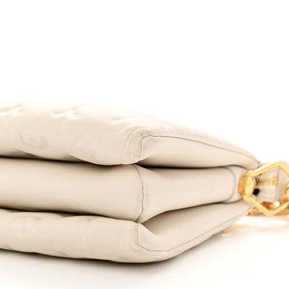 Louis Vuitton Lambskin Embossed Monogram Coussin PM Beige Cream 10 of 11
