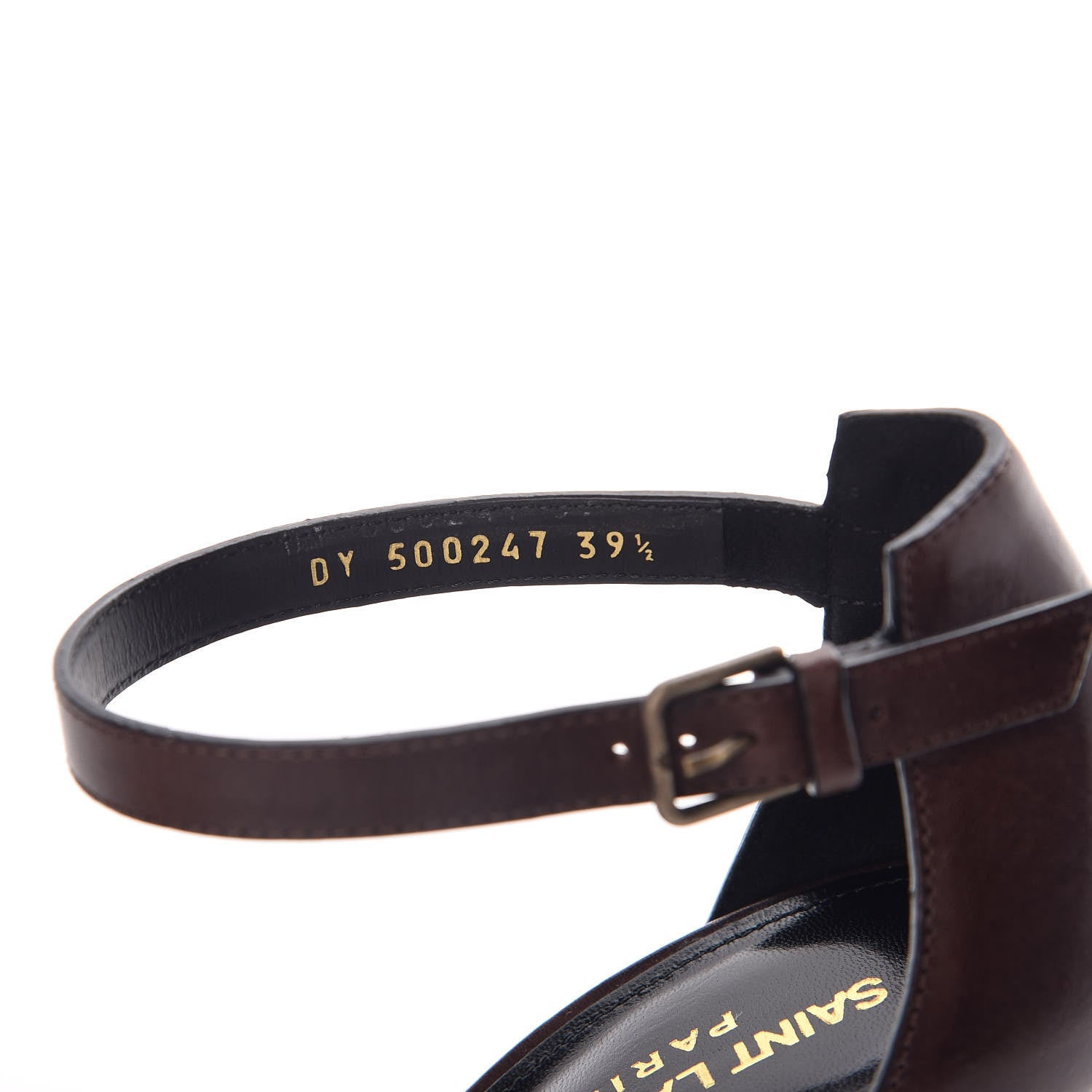 Saint Laurent Calfskin Opyum Sandals 39.5 Brown 8 of 9