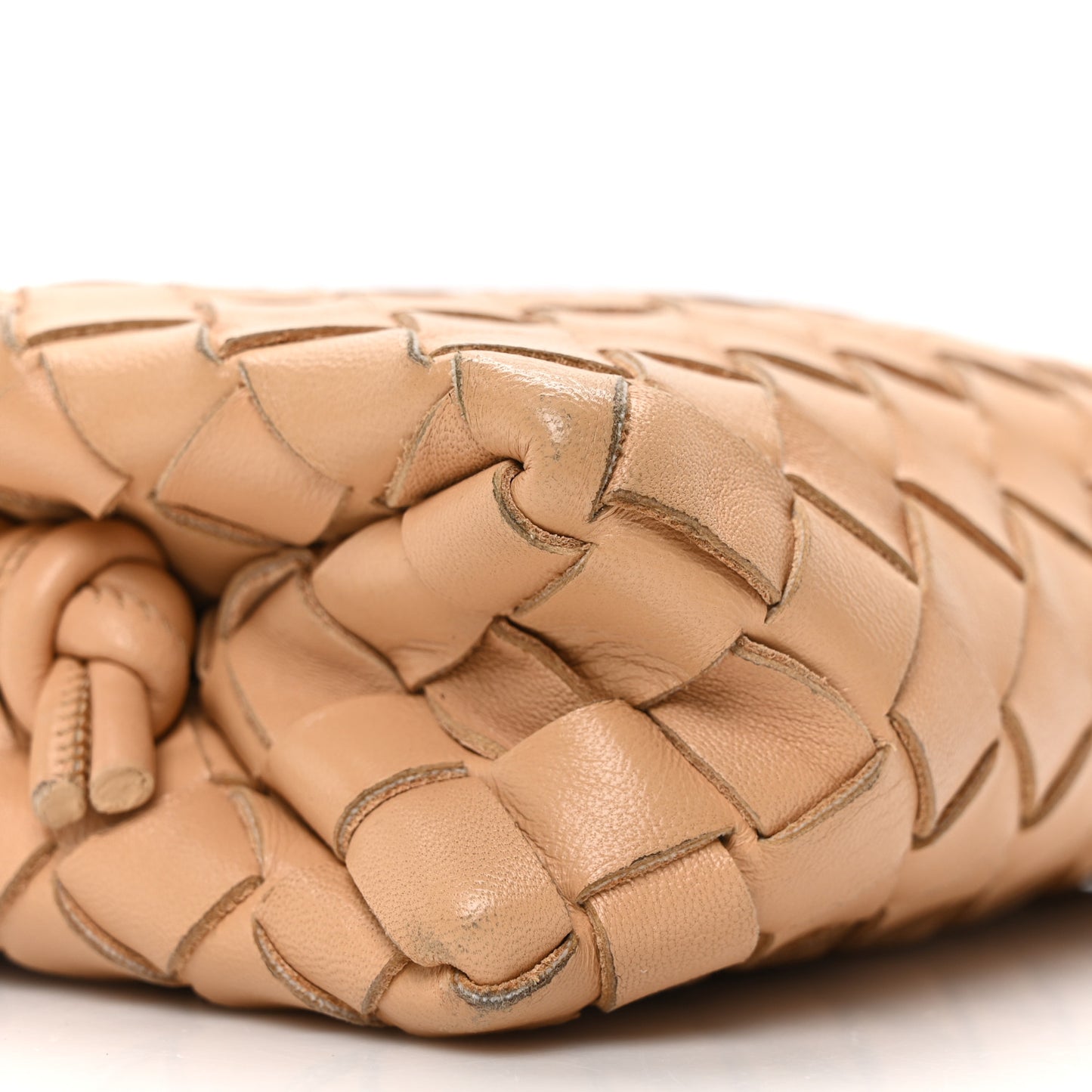 Nappa Intrecciato Mini Loop Camera Bag Almond
