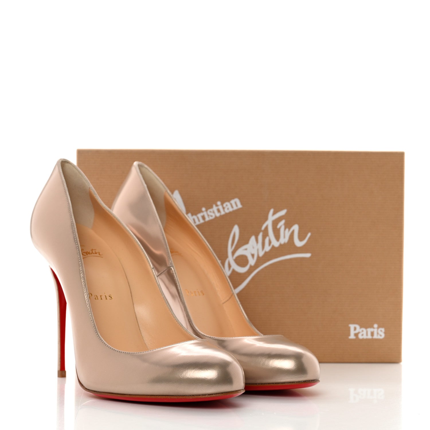 Christian Louboutin Calfskin Fifi 100 Pumps 41 Beige 8 of 8