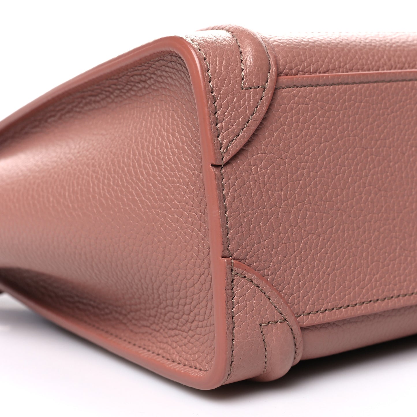 Drummed Calfskin Nano Luggage Antique Rose