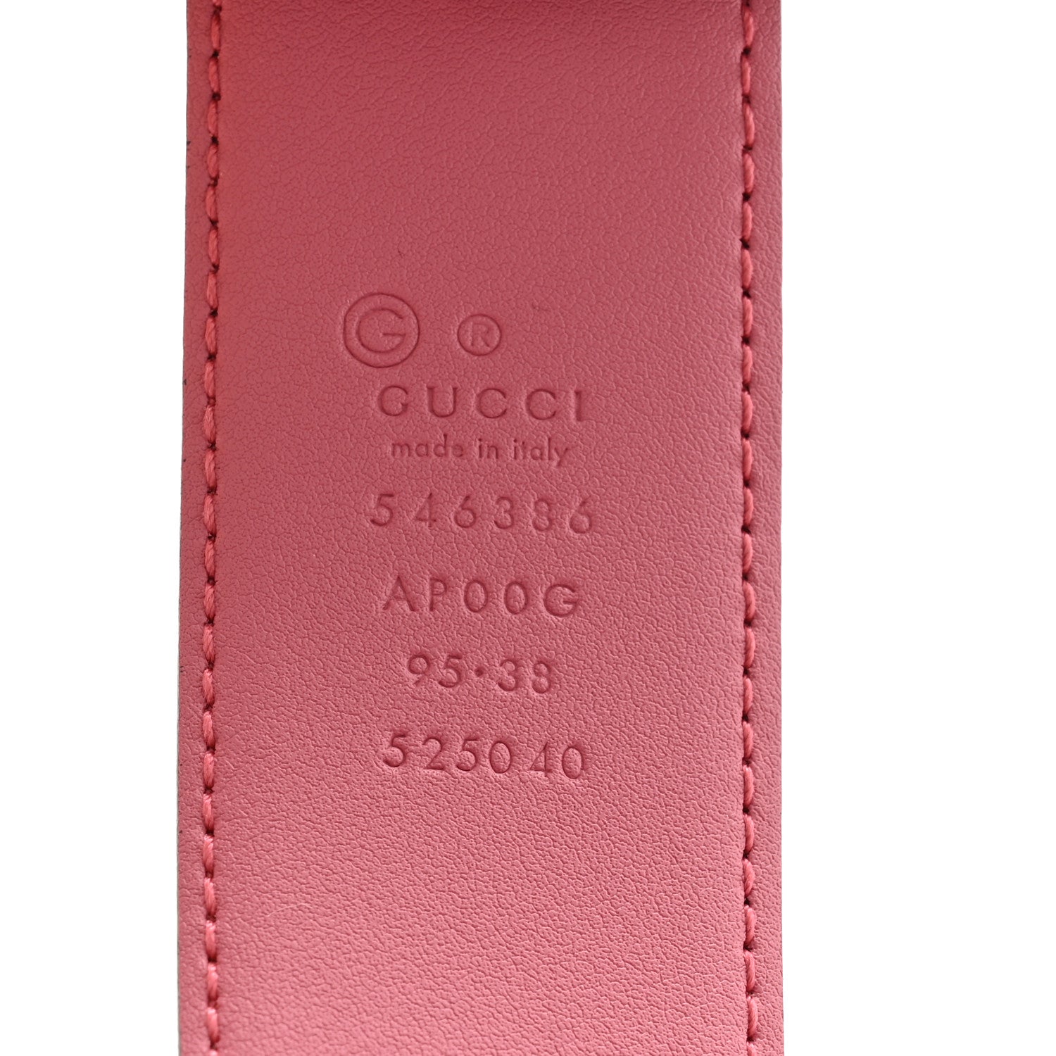 Gucci Moon Calfskin Interlocking G 37mm Belt 95 38 Glossy Pink 5 of 10