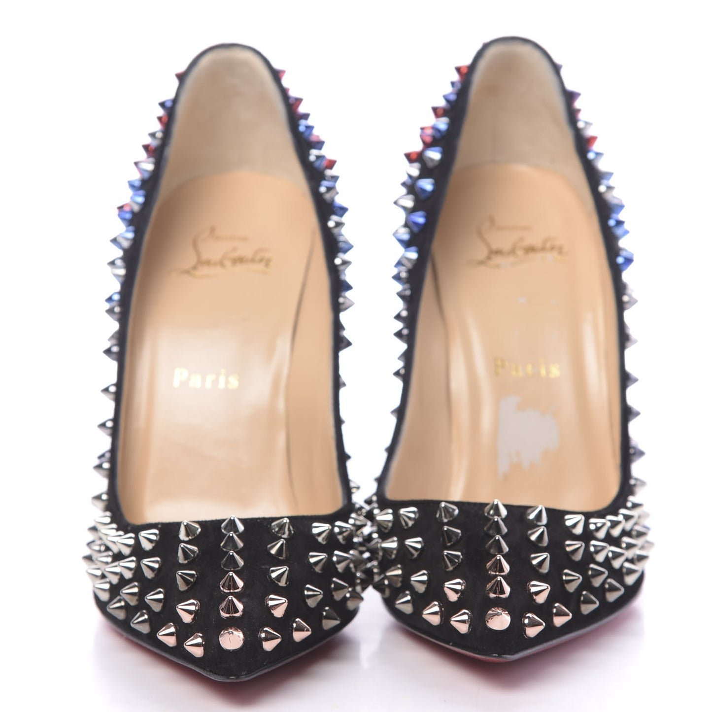 Suede Follies Spikes 100 Pumps 37 Black