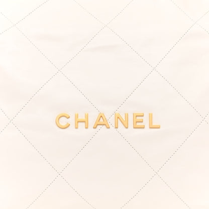 Chanel Shiny Calfskin Quilted Chanel 22 White 10 of 12