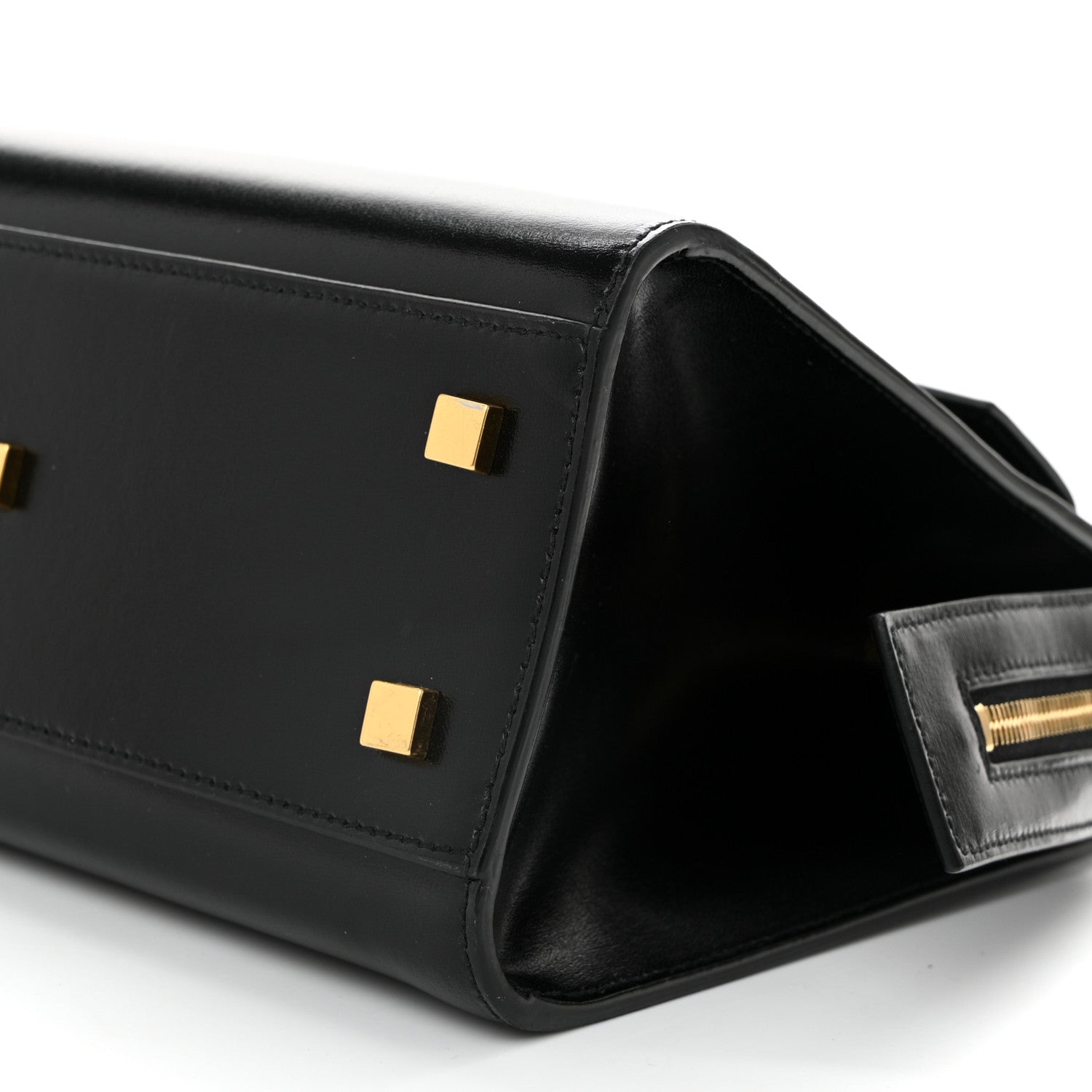 Saint Laurent Shiny Calfskin Small Uptown Tote Black 10 of 11