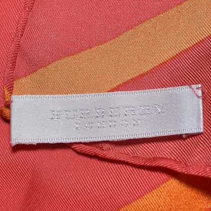 Burberry Mega Check Silk Scarf Pink 7 of 7