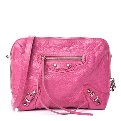 Balenciaga Agneau Arena Classic Silver Hardware XS Reporter Crossbody Rose Flamingo 1 of 9