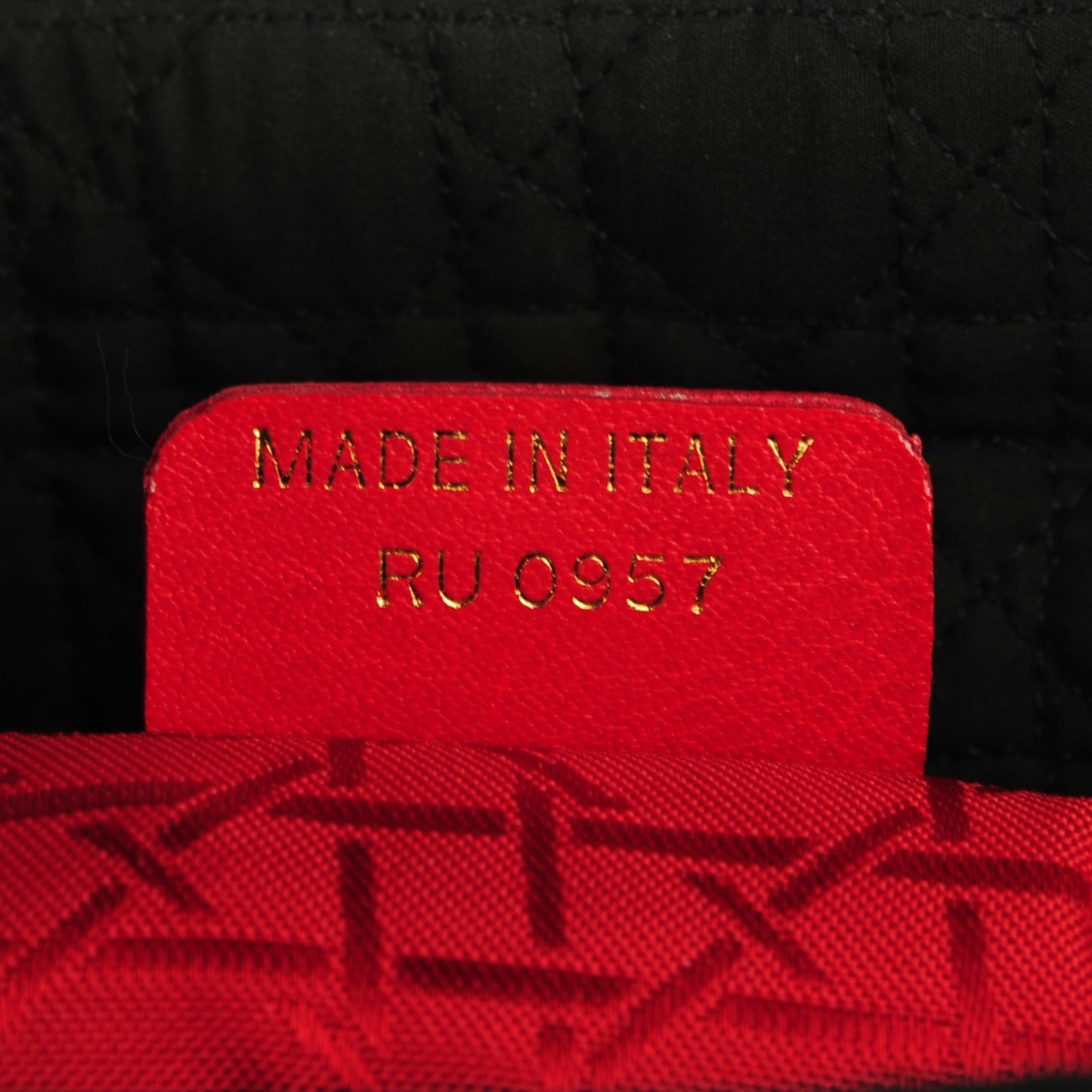 Nylon Cannage Medium Lady Dior Black