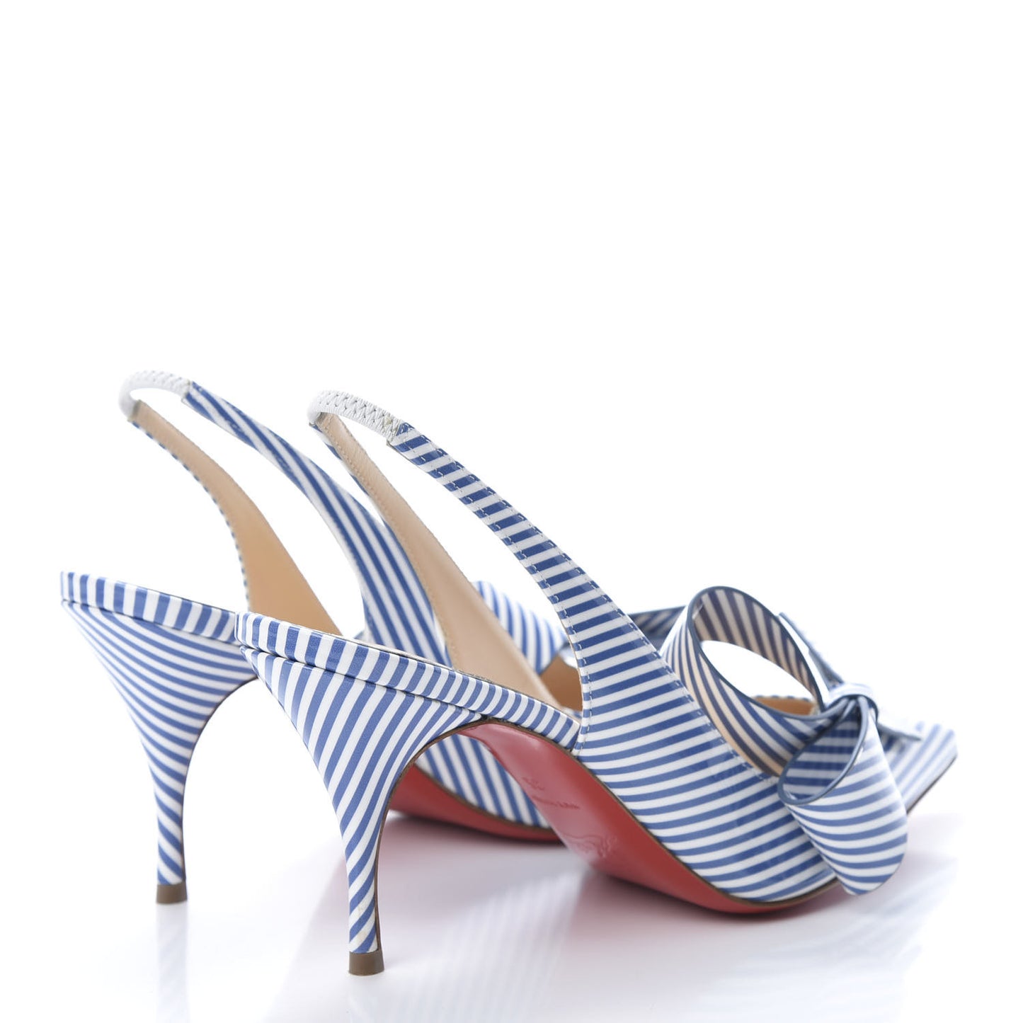Patent Stripes Clare Nodo 80 Pumps 35 Jeans White