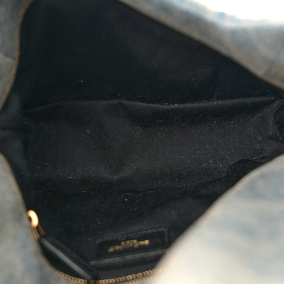 Saint Laurent Denim Quilted Small Loulou Puffer Monogram Chain Satchel Blue Cinnamon 5 of 10