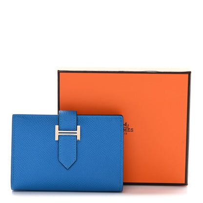 Hermes Epsom Bearn Card Holder Wallet Turquoise 8 of 8