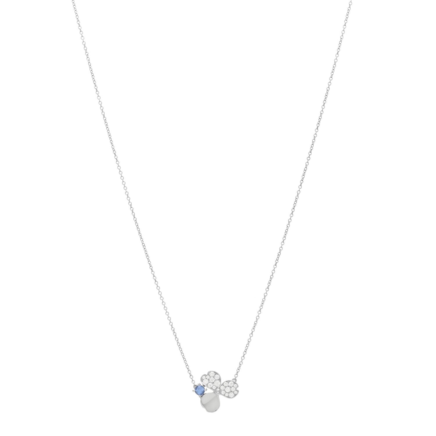 Tiffany Platinum Diamond Tanzanite Paper Flowers Pendant Necklace 1 of 3