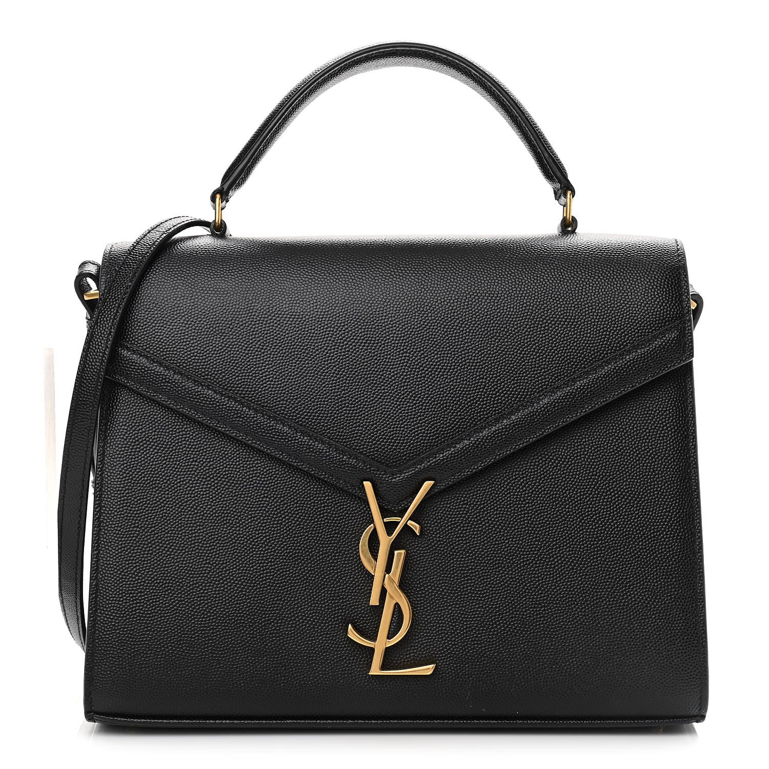 Saint Laurent Grain de Poudre Medium Classic Monogram Cassandra Top Handle Black Rouge Legion 1 of 10