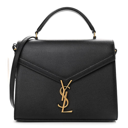 Saint Laurent Grain de Poudre Medium Classic Monogram Cassandra Top Handle Black Rouge Legion 1 of 10
