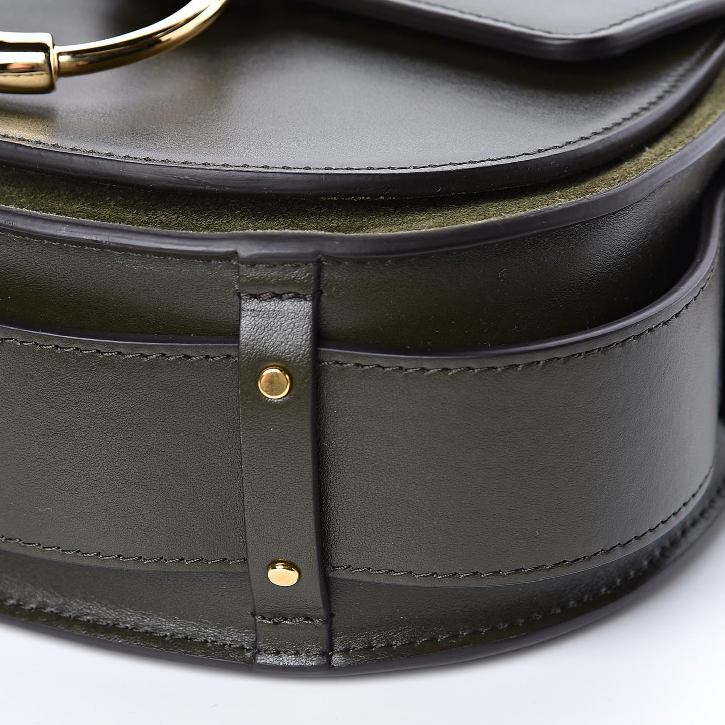 Calfskin Suede Small Tess Bag Deep Forest