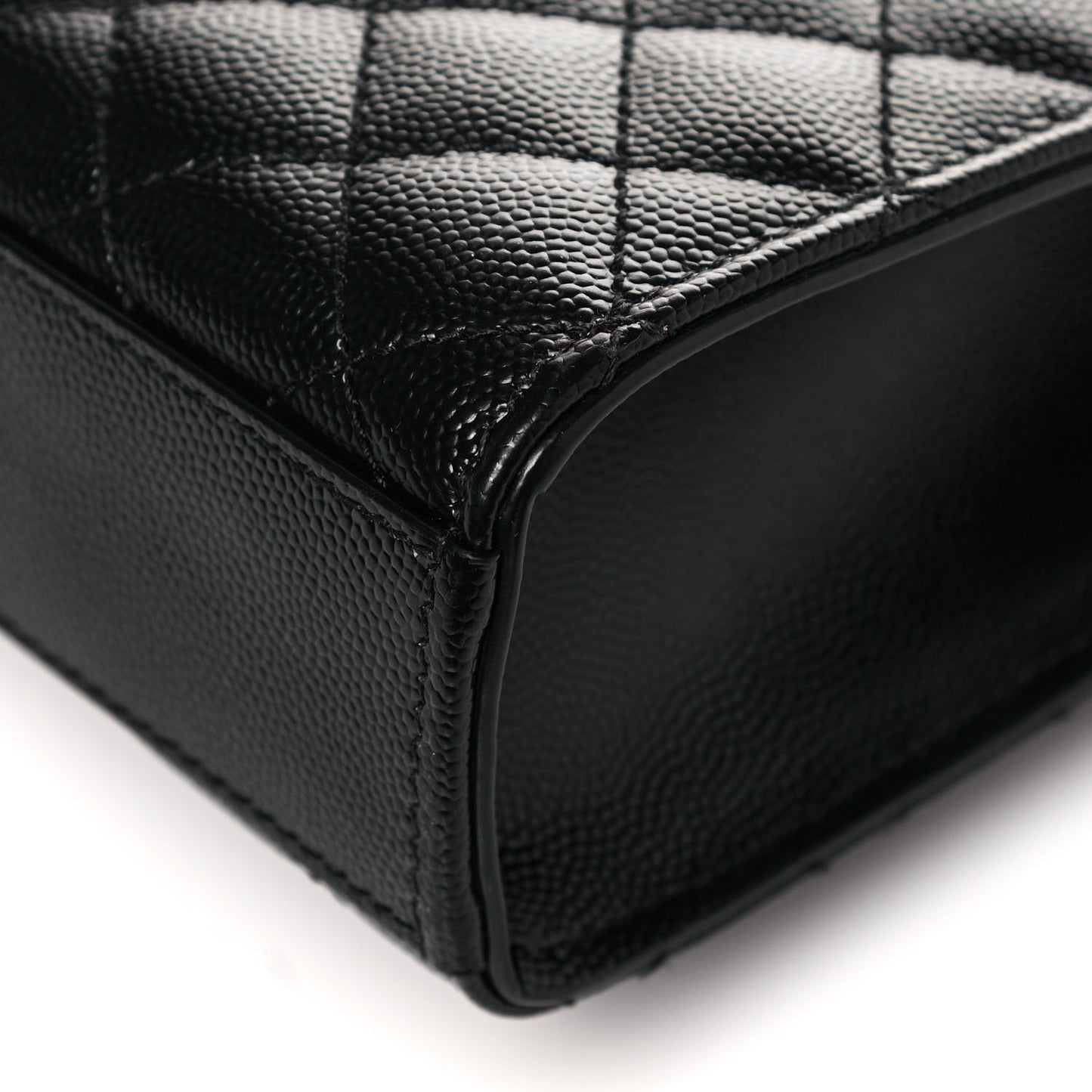 Grain De Poudre Textured Mixed Matelasse Triquilt Medium Monogram Satchel Black