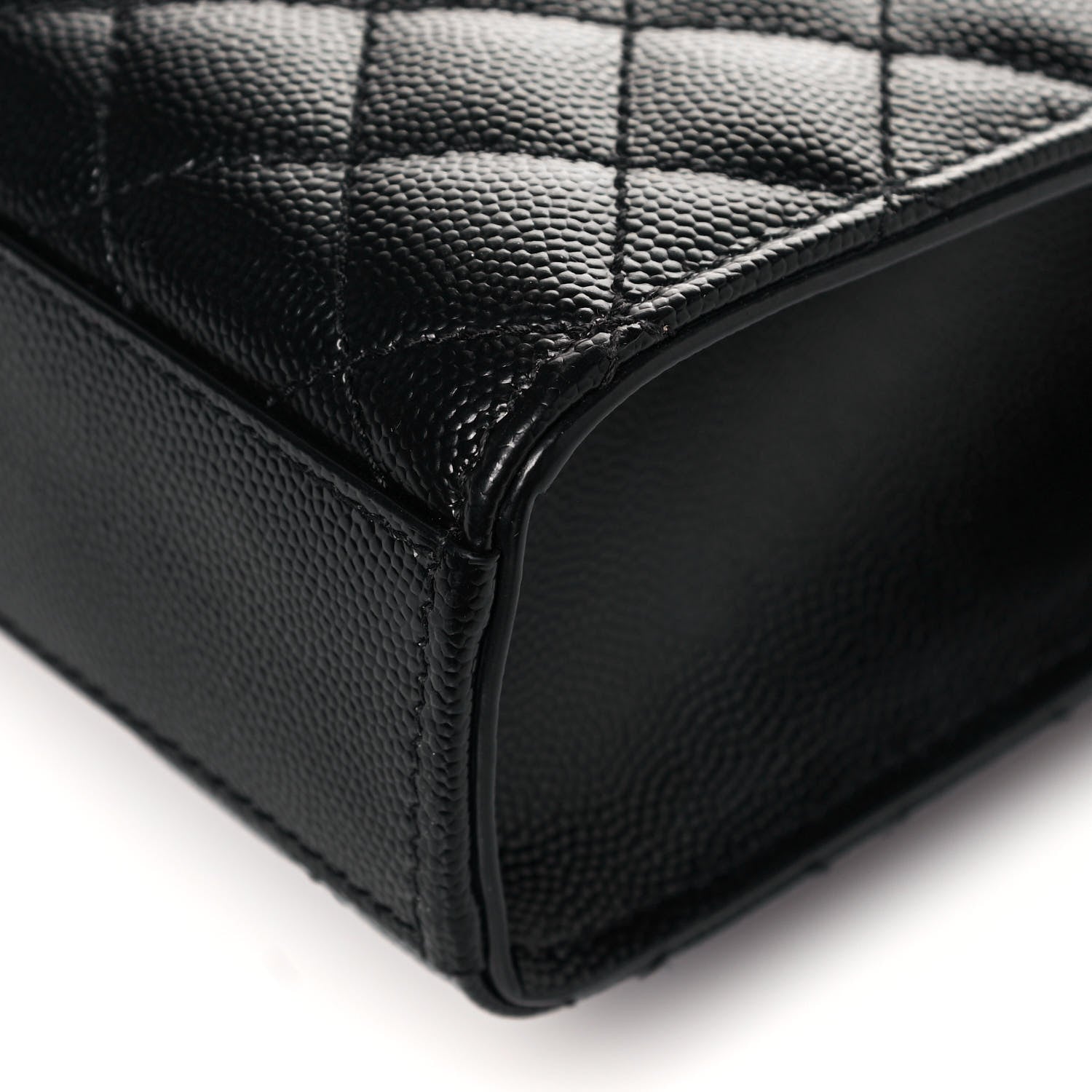 Saint Laurent Grain De Poudre Textured Mixed Matelasse Triquilt Medium Monogram Satchel Black 11 of 11