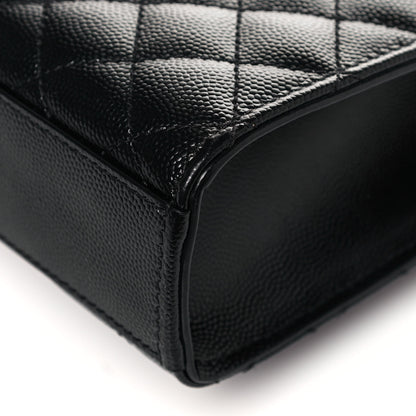 Saint Laurent Grain De Poudre Textured Mixed Matelasse Triquilt Medium Monogram Satchel Black 11 of 11